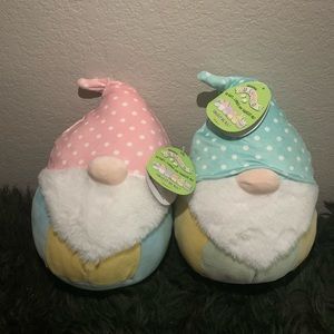 Kellytoy Squishmallow Poppy and Maddox Gnome set